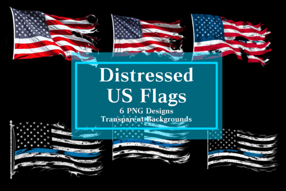 Download Edgy Distressed US Flag Clipart Set PNG - Edgy Collection