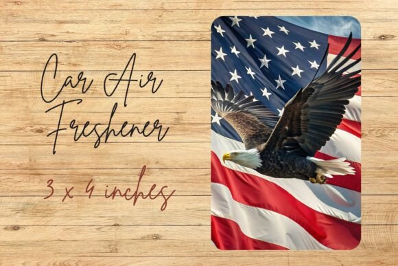 Download Usa Flag with Eagle Car Air Freshener Pn - Premium Bundle