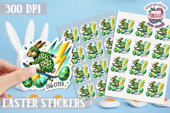 Download Easter Bunny Kids Stickers Sheet - Kids stickers Collection