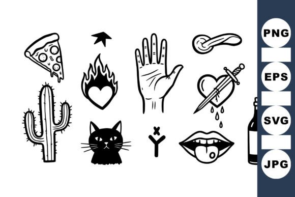 Download Edgy Tattoo Icon Clipart Set - Edgy Collection