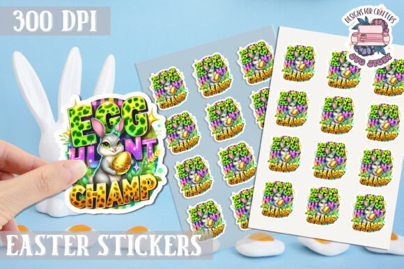 Download Easter Bunny Kids Stickers Sheet - Kids stickers Collection