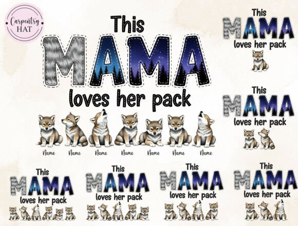 Download Personalized Wolf Mama Sublimaiton - Premium Bundle