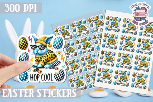 Download Easter Bunny Kids Stickers Sheet - Kids stickers Collection