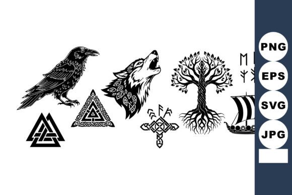 Download Viking Symbols and Norse Mythology Icons - Mythology Collection