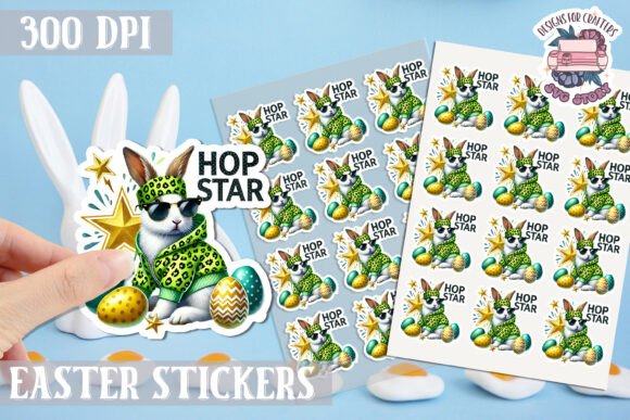 Download Easter Bunny Kids Stickers Sheet - Kids stickers Collection
