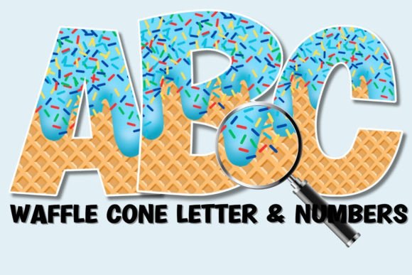 Download WAFFLE CONE ICE CREAM, FROSTING ALPHABET - Ice cream Collection