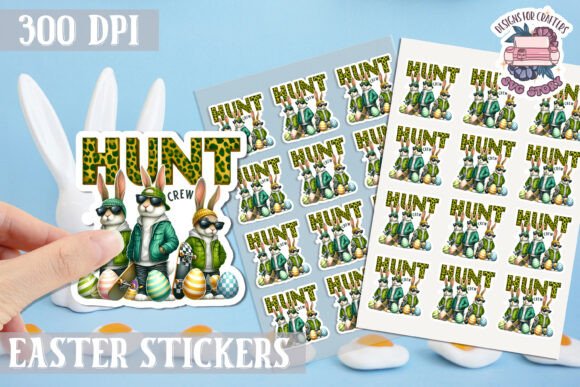Download Easter Bunny Kids Stickers Sheet - Kids stickers Collection
