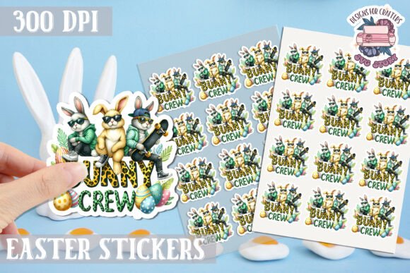 Download Easter Bunny Kids Stickers Sheet - Kids stickers Collection