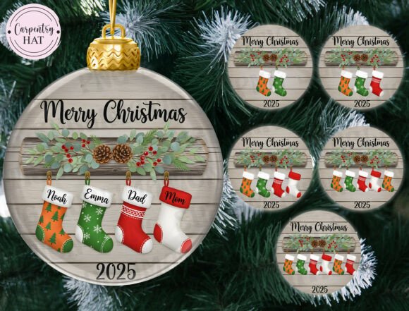 Download Personalized Family Stocking Ornament - Premium Resources