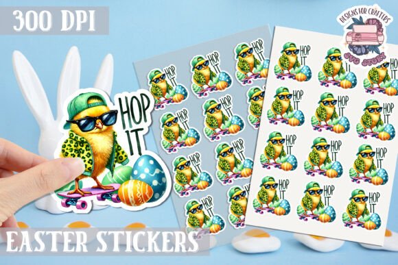 Download Easter Bunny Kids Stickers Sheet - Kids stickers Collection