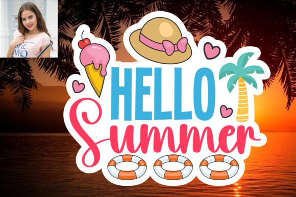 Download Hello Summer SVG Sticker Design - Hello summer svg Collection