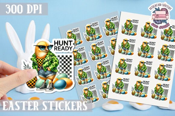 Download Easter Bunny Kids Stickers Sheet - Kids stickers Collection