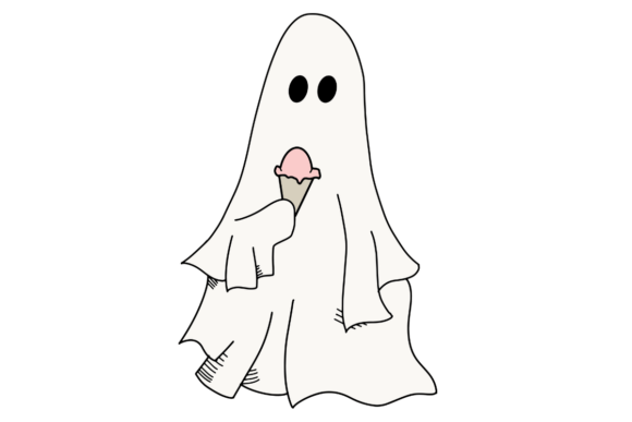 Download Ghost with Ice Cream Cone - Ice cream Collection