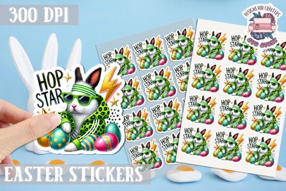Download Easter Bunny Kids Stickers Sheet - Kids stickers Collection