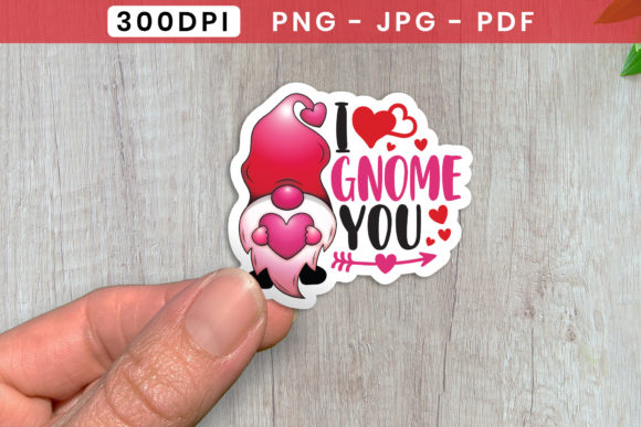 Download I Gnome You, Valentine's Day Sticker PNG - Valentine's day sticker png Collection