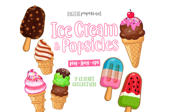 Download Ice Cream &amp; Popsicles Clipart - Ice cream Collection
