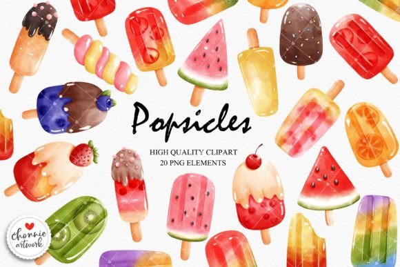 Download Watercolor Popsicles Clipart, Ice Cream - Ice cream Collection